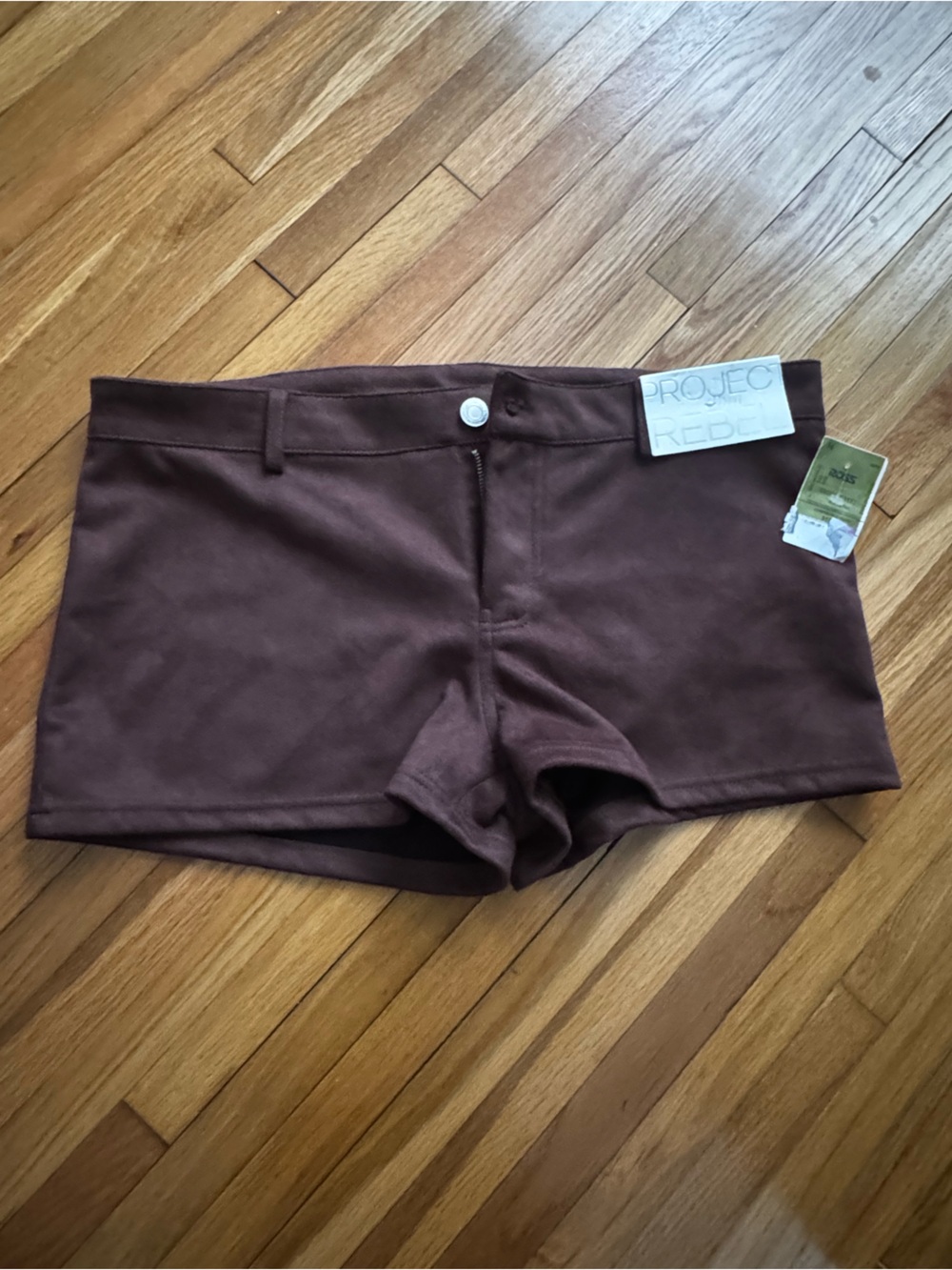Brown Shorts with Button Waist